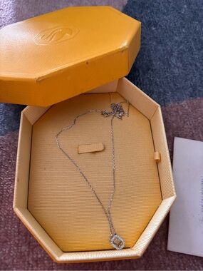 Swarovski Millenia Pendant Necklace - Canary Octagon Cut Crystal with Box